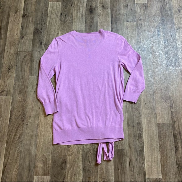 Halogen Purple Tie Front Knit Sweater Size Small - Picture 2 of 6